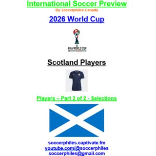 2026 FIFA World Cup – Scotland Players – Part 2 of 2
