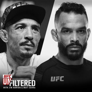 Jose Aldo, Rob Font, and guest co-host John Gooden