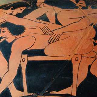Hämningslöst grekiskt antiksex