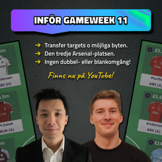 19. Transfer targets ✅ | Gyökeres skadad ⚠️ | Inför Gameweek 11 | Fantasy Premier League 25/26