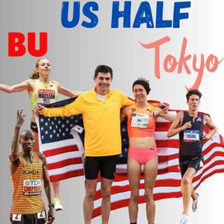 BU (Nuguse Misses, Nico 12:51, McLean AR), Tokyo (Cheptegei?), and Atlanta + Shelby Houlihan interview