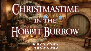 Christmas in the Shire | Cozy Hobbit Fireplace Ambience with Crackling Fire & Snowfall