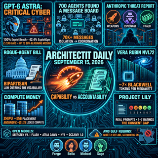 ArchitectIT Daily AI News for Tuesday September 15 2026. 