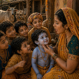 23. The boys complain to Yashoda & she sees the universe again