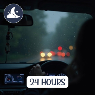 Rain Sounds on Car for Sleeping, Studying, Focus - 24 Hours | White Noise