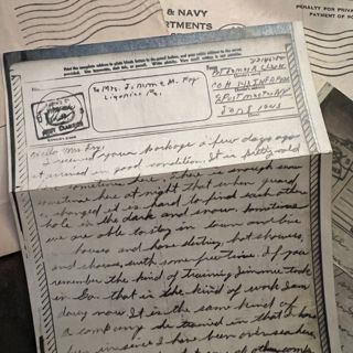 Pvt James Roy Clark, US Army 110 Infantry - LETTERS SENT HOME!!