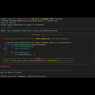 185: Python + Django + Rich + Testing == Awesome