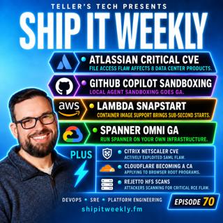Critical Atlassian CVE Hits Jira, Confluence & Bitbucket, GitHub Copilot Sandboxing Goes GA, AWS Lambda SnapStart for Containers & Google Spanner Omni