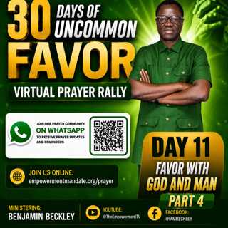 30 DAYS OF UNCOMMON FAVOR VIRTUAL PRAYER RALLY - Day 12