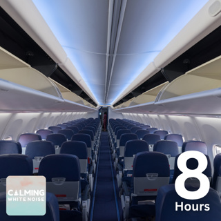 Airplane Cabin Sounds for Sleep (8 Hours) | Calming White Noise for Sleeping