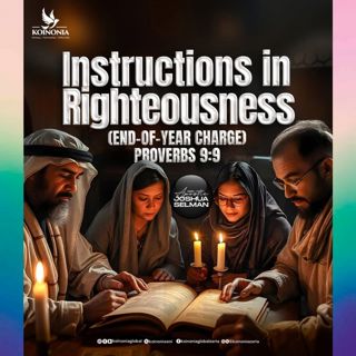 INSTRUCTIONS IN RIGHTEOUSNESS END OF THE YEAR CHARGE