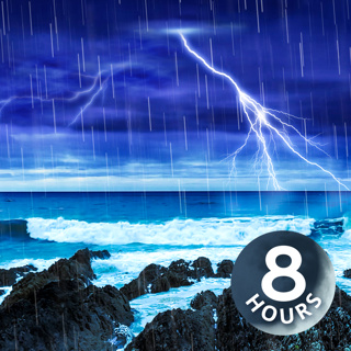 Huge Ocean Waves + Epic Thunderstorm = DEEP SLEEP
