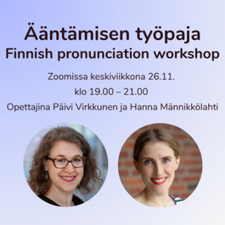 Ääntämisen työpaja - Finnish pronunciation workshop