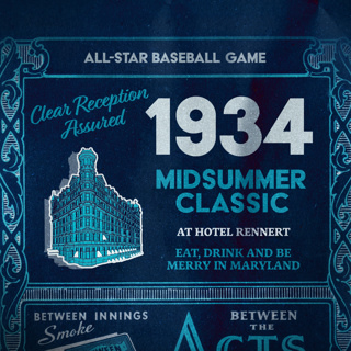1934 Baseball All-Star Game | Vintage Radio Broadcast & Historic Baltimore Lounge Ambience