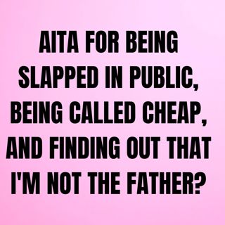 AITA for being slapped in public, being called cheap, and finding out that I'm not the father?