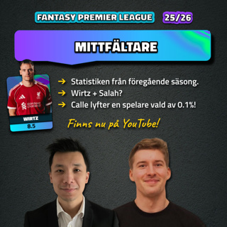 5. Mittfältare | Wirtz + Salah? | Fantasy Premier League 25/26