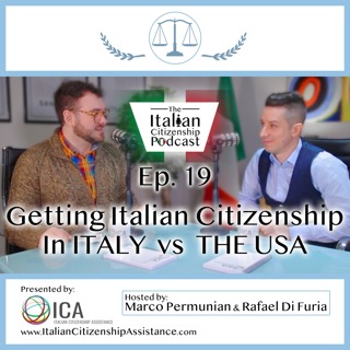 Applying for Italian Citizenship In Italy VS The USA