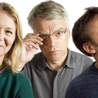 Zappandet och relativitetsteorin! Göran Everdahl, Helena von Zweigbergk och Jonas Hallberg i Spanarna