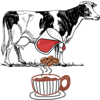 'Would you like some coffee with your cow's blood?'