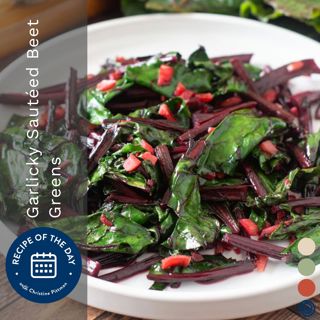 Garlicky Sautéed Beet Greens