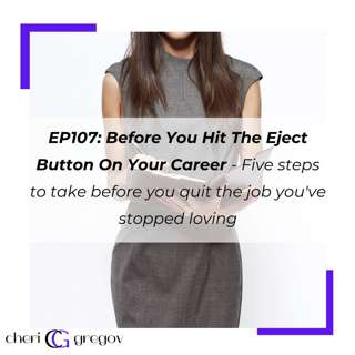 Before You Hit The Eject Button On Your Career