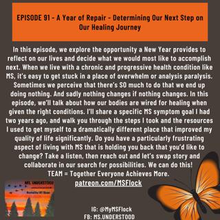 EPISODE 91 - A Year of Repair - Determining Our Next Step on Our Healing Journey