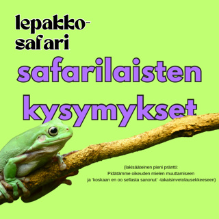 Safarilaisten kysymykset ? 