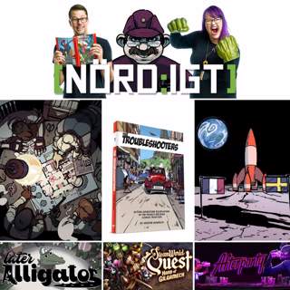 299. Den med rollspelet Troubleshooters och gästen Krister Sundelin, Malins Nintendo Switch-favoriter och ett nyhetssvep och lyssnarmail med en ensam Kjellin i köket.