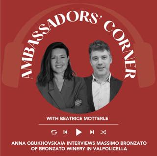 Ep. 2546 Anna Obukhovskaia IWA interviews Massimo Bronzato of Bronzato winery in Valpolicella | Clubhouse Ambassadors' Corner