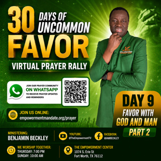 30 DAYS OF UNCOMMON FAVOR VIRTUAL PRAYER RALLY - Day 9