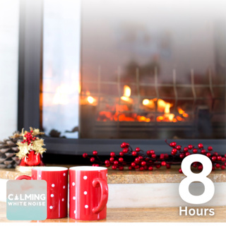 Calming Fireplace with Rain Sounds (8 Hours) | Stormy Cabin Atmosphere