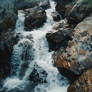 Peaceful Waterfall Sounds White Noise for Sleep, Relaxation 😊 8 Hours Nature