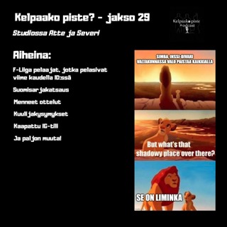 29. Kelpaako piste: ID-pelurit liigassa - "Samanlaista hulluutta Nurmossa kuin Limingassa"