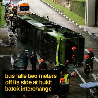 #192: Bus Falls Two Meters Off Its Side At Bukit Batok Interchange