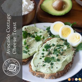 Silky Avocado Cottage Cheese Toast