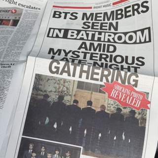 BTS Members Pictured in Bathroom in Mysterious Ad Appearing in Newspapers Across the Country