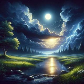 😴⛈️🎵 Guaranteed Soothing with THUNDER and MUSIC for a Peaceful NIGHT