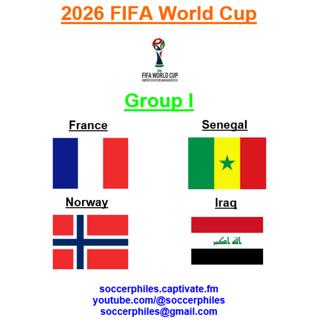 2026 FIFA World Cup - Group I – France, Senegal, Norway, Iraq