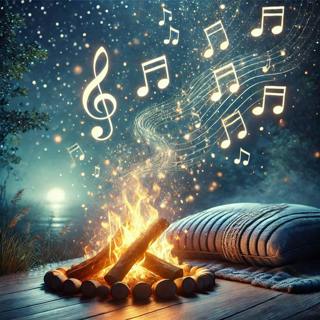 😴🔥🎵 The Comforting Sound of FIRE and MUSIC Soothes the MIND for Restorative SLEEP