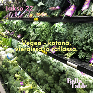 22. Vegeä - kotona, vieraissa ja raflassa.