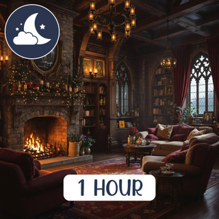 Harry Potter Relaxing Ambience | Gryffindor Common Room Study Ambience | Fire, Spells, Page Turns | 1 Hour