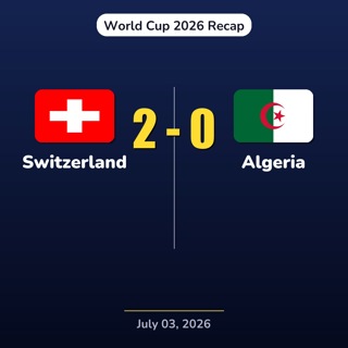 Switzerland vs Algeria | World Cup 2026 Recap