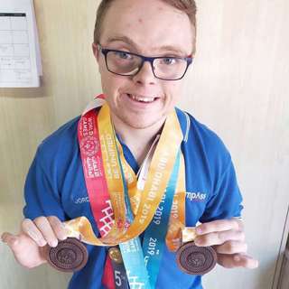 Jordan Overs from Compass Connections Cafe represented Australia at the World Games in Dubai