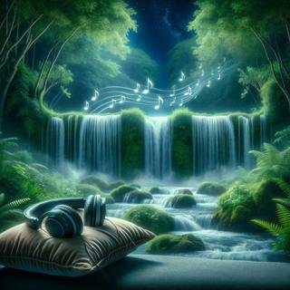 😴💧🎵 FALL ASLEEP Naturally, Soothed by a Whispering WATERFALL and Soft MUSIC