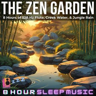🎋 The Zen Garden | 8 Hours of 528 Hz Spiritual Flute Music, Gentle Creek Water, & Jungle Rainstorm for Mental Clarity & Calm 💤