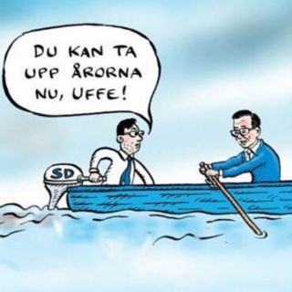 Tar man Jimmie i båten får man ro honom i land
