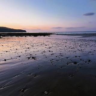 287 Dusk on Boggle Hole beach - North Yorkshire coast