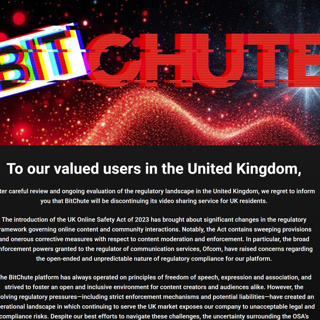 Bitchute And UK Online Safety Act 2023
