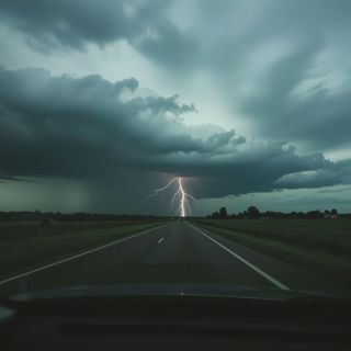 Driving in a Thunderstorm: Car Rain and Thunder - 10 Hours Sleep Sound