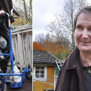Birgitta har stelnat som en skyltdocka – specialbyggda rullatorn gjorde rörelse möjligt: Den betyder livet